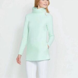 Dudley Stephens Mint Cobble Hill Turtleneck Vello Fleece Sweater, sz Medium
